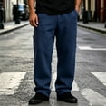 thumbnail image 5 of Men's Stylish Athletic Pants Casual Loose Fit Joggers with Pockets Solid Color Drawstring Waist Lounge Sweatpants Street Running Outdoor Outfits, 5 of 7