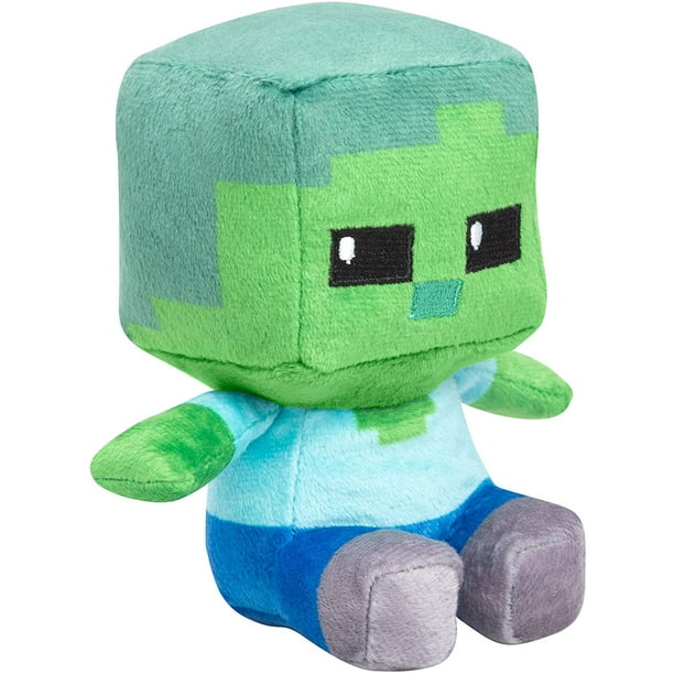 Jinx Minecraft Mini Crafter Zombie Plush Stuffed Toy Green 4 5 Tall Walmart Com Walmart Com