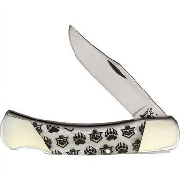 White Smooth Bone Lockback