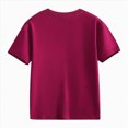 thumbnail image 5 of Ccpelsie Boys T-Shirts Cotton Tee Shirts Kids Loose Short Sleeve Summer Basic T Shirt Tops(Wine,9-10 Years), 5 of 8