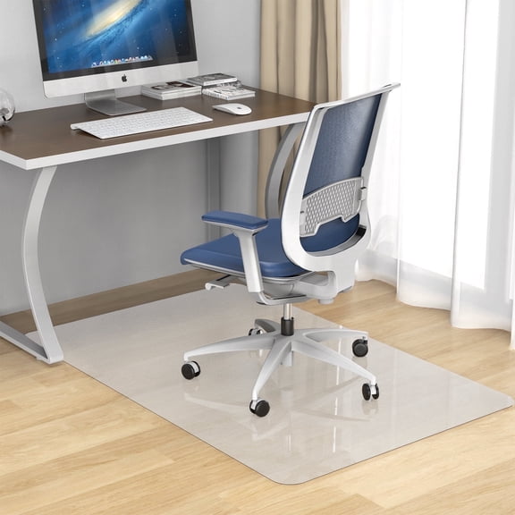 Hriiiiya Plastic Chair Mat for Hardwood Floor, 36"x 48" Office Chair Mat for Home, Floor Protector Mat for Desk Chair for Home