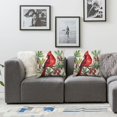 thumbnail image 3 of Nawypu  Linnet Throw Pillow Cover, Decorative Red Birds Pillow Case, Green Tree Cushion, Car Bed Bedroom Couch Decor, 2pcs Beige, 3 of 6