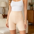 thumbnail image 2 of Women's High Waisted Cooling Slip Shorts - Anti Chafing Under Dress Shorts for Women, Scalloped Edge Safety Shorts,One Size,Complexion, 2 of 8