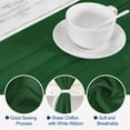 thumbnail image 4 of Uxcell 2Pack 10Ft Chiffon Table Runner 28 x 120 Inch Rustic Gauze Tablecloth Green, 4 of 6