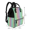 thumbnail image 2 of Daiia Rainbow Peacock Feathers Large Capacity Baby Bag Waterproof Stylish Diaper Bag Mummy Backpack Adjustable Straps Diaper BagBaby Essentials Bag, 2 of 6