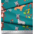 thumbnail image 3 of Soimoi Polyester Crepe Fabric Berries & Animals Cartoon Printed Fabric 1 Yard 42 Inch Wide, 3 of 3