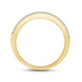 thumbnail image 3 of Jewelili Verifine Edra 18KT 2.5 micron Vermeil Goldplated Sterling Silver & 0.10 TCW Diamond Ring, Size 7, 3 of 5