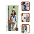 thumbnail image 4 of FFIY Magnetic Screen Door Hands-Free, Bug Off Instant Screen Doors, Fly Screen Mesh, Magnetic Top to Bottom Seal Snaps Shut Automatically 82" L X 34'' W (Black), 4 of 7