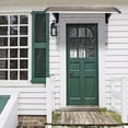 thumbnail image 4 of XIlee Window Awning Door Canopy, 40" x 38" Window Awning Overhead Modern Polycarbonate Cover Outdoor Front Porch Patio Canopy UV Rain Snow Protection Hollow Sheet (Brown & Black Bracket), 4 of 7