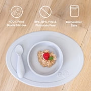 ezpz First Foods Set (Sage) - 100% Silicone Suction Bowl, 2oz Cup, Tiny Spoons - Designed by a Pediatric Feeding Specialist - 6 Months+