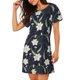 thumbnail image 2 of Fotbe Lilies Flowers Bata de Dormir para Mujer con Estampado, Camisón de Algodón de Manga Corta, Ropa de Dormir Casual, 2 of 6