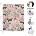 thumbnail image 4 of Husky Dog Flower Floral Blanket,Comfortable Soft Lamb Wool Throw Blanket,All Season,Warm Lightweight Blankets for Sofa Bed Couch Living Room Chair,30"x40", 4 of 4