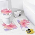 thumbnail image 4 of 4 Piece Bathroom Shower Curtain Sets Pink Hibiscus Bathroom Sets with Shower Curtain And Rugs 4 Piece Paradise Wilderness Nature Farmhouse Bathroom Shower Set for Bathroom Decor Set 72inch X 72inch, 4 of 8