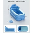 thumbnail image 6 of Frstem Inflatable Folding Bathtub for Adults, 5'3" Collapsible Ice Bath Tub for Athletes, Portable Foldable Hot Tub with Electric Air Pump, SPA Freestanding Soaking Barrel for Indoor or Outdoor, 6 of 8