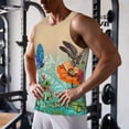 thumbnail image 5 of Daiia Colorful Plants And Insects Printed Men's Quick Dry Fit Muscle Tank Top Slim-Fit Tank Workout Tank Top Lightweight Sports Tank Top-4X-Large, 5 of 7