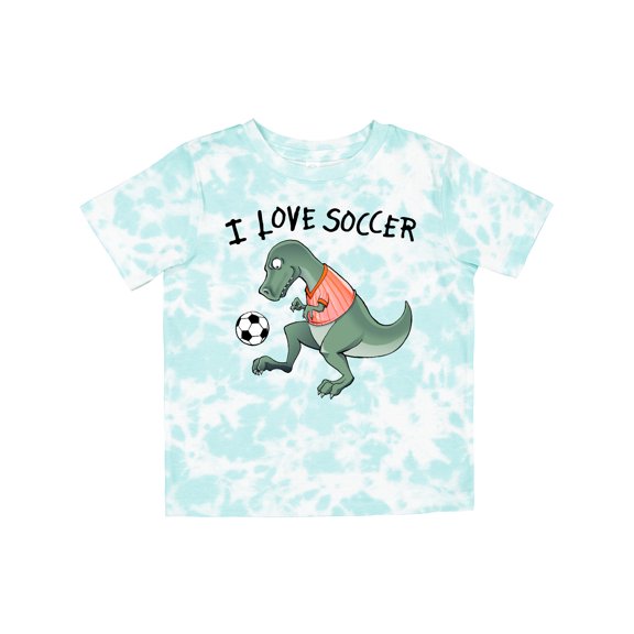 Inktastic I Love Soccer-dinosaur in Orange Boys or Girls Toddler T-Shirt