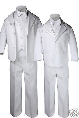 Infant Boys Toddler Christening Baptism Formal Black Tuxedo Suits New Born 0M-3T