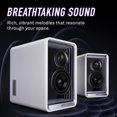 thumbnail image 4 of Edifier QR65 Active Monitor Speakers with 65W GaN Fast Charger Function, 70W RMS Bluetooth Computer Speakers with Hi-Res 24bit Wireless Audio, Subwoofer Out and Light Effects (White), 4 of 4