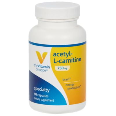 AcetylLCarnitine 750mg – Supports Healthy Brain  Memory Function, Promotes Energy Production – Carnipure™ Offers Purest Form of LCarnitine (90 Capsules) by The Vitamin (Best Vitamins For Healthy Brain Function)