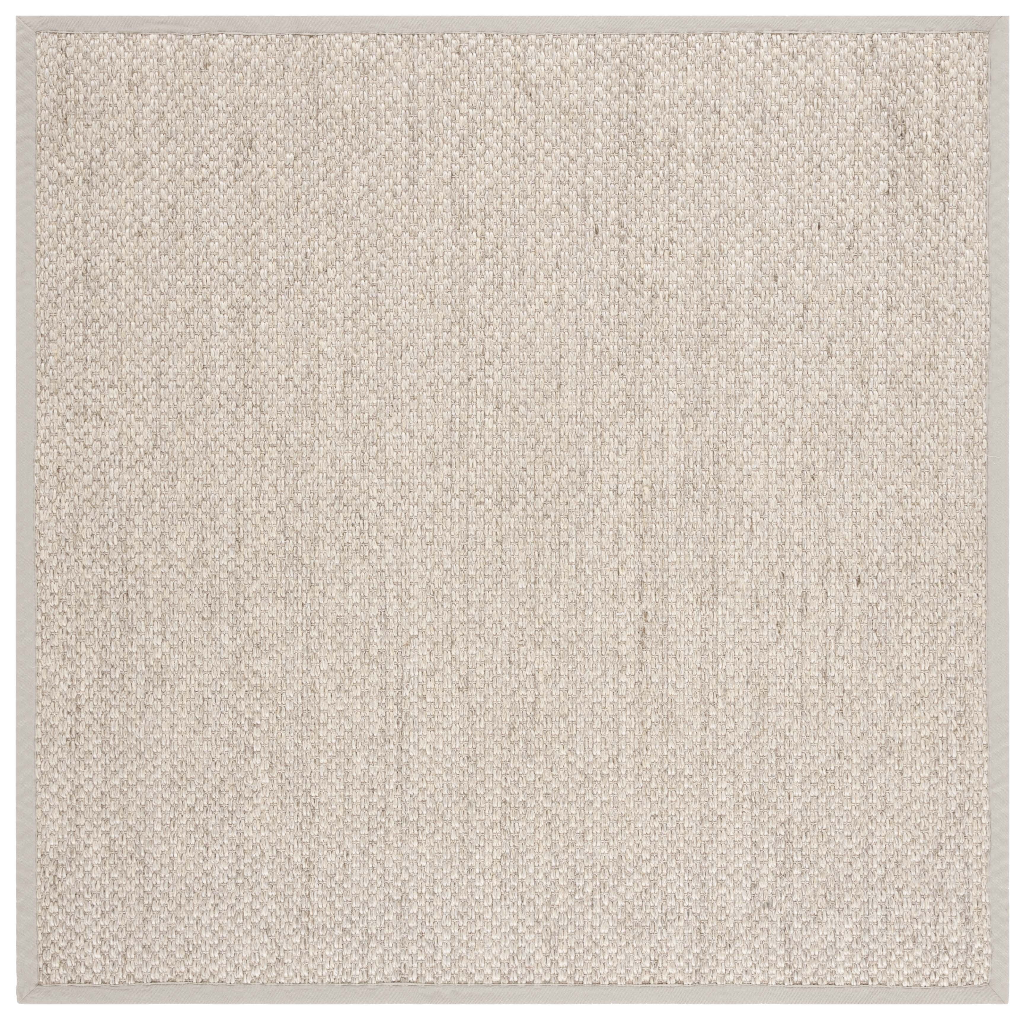 Safavieh Natural Fiber Charlene Bordered Area Rug, Marble, 6' x 6' Square