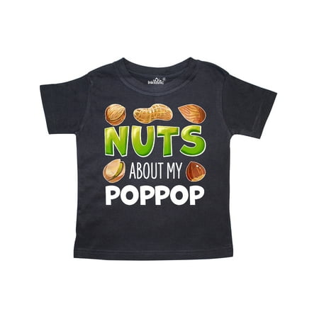 

Inktastic Nuts About My Poppop Peanut Almond Pistachio Gift Toddler Boy or Toddler Girl T-Shirt