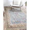 thumbnail image 1 of Unique Loom 3134249 4 x 6 ft. Treble Austin Rectangular Rug, Blue, 1 of 1