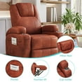 thumbnail image 7 of Furmax Power Lift Leathaire Fabric Recliner Chair Massage Recliner Sofa for Bedroom,Brown, 7 of 7