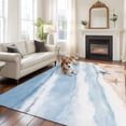 thumbnail image 2 of Blue Summer Beach Area Rugs 5'x7', Washable Small Throw Rugs for Laundry Room Playroom, Coastal Waves Ocean Starfish Conch Indoor Outdoor Rug Non-Slip Low Pile Carpet Runner Reversible Floor Mats, 2 of 8