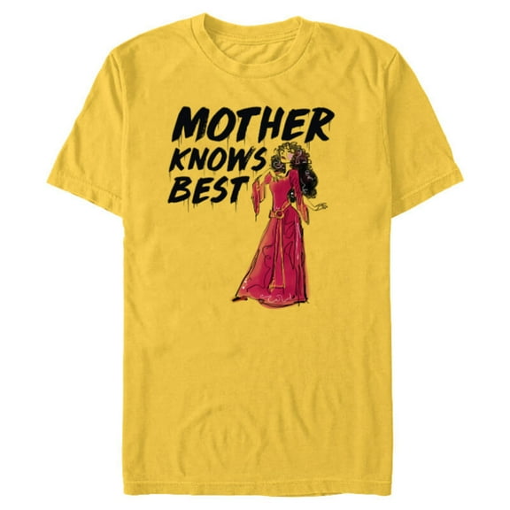 Disney Villains Mother Gothel Knows Best - Short Sleeve Blended T-Shirt for Adults - Customized-Yellow