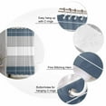 thumbnail image 5 of 72x78 Inch Shower Curtain Haze Blue Grey Stripe Bathroom Decor Waterproof Fabric Bathtub Bath Curtains Decorative Modern Art Horizontal Striped Extra Long Shower Curtain Set with Hooks, 5 of 6