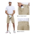 thumbnail image 3 of PULI Men’s 10" Golf Shorts Dress Casual Summer Flat Front Lightweight Travel Shorts with Pockets, 3 of 6