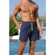 thumbnail image 5 of SAYOO Shorts de playa de cuerda para hombres, shorts de cintura elástica, forro de malla SAYOO moda, 5 of 8
