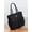 Black, variant on Back to School Minimalist Student Business Laptop Tote Bag, Multi Pocket Work Shoulder Purse for Women, Beige