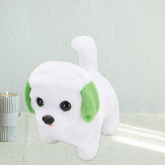 Figura interactiva electrónica de cachorro de peluche perfecl con sonido juguete eléctrico para niñas y niños VERDE