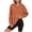 Orange, variant on NinXxx Women's Casual Loose Solid Long Sleeve Hoodie Pullover Sweatshirt Orange L