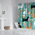 thumbnail image 2 of Chihuahua and Flower Florals Shower Curtain 72"x84" ,Bathroom Decorative Shower Curtains Set with 12 Hooks,Modern Waterproof Washable Shower Curtain, 2 of 6