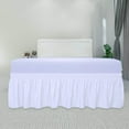 thumbnail image 4 of EIGTHTAIL Wrap Around Ruffled Bed Skirt with Adjustable Elastic Belt - 15 Inch Drop Easy to Put On  Wrinkle Free Bedskirt Dust Ruffles  Frame Cover for Queen  King and C-King Size Beds  B, 4 of 8