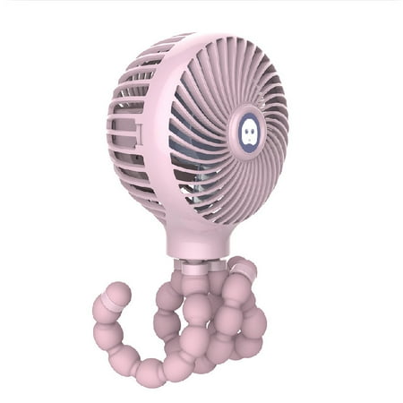 

Clip fan with Flexible Tripod Rechargeable Battery Operated Ultra Quiet Portable Personal Fan for Baby Stroller Bunk Bed Car Seat Camping Bike (pink)