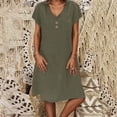 thumbnail image 4 of Tshirt Dress Women Summer Plus Size Short Sleeve V Neck Lightweight Casual Mini Dresses T Shirt Dresses for Women, 4 of 8
