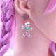 thumbnail image 4 of Pendientes colgantes de pan de jengibre Gorro navideño de Papá Noel Pendientes navideños Pendientes acrílicos, 4 of 4