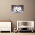 thumbnail image 4 of ZHONGYUTONG White Lily Flower Wall Art Canvas Floral Blooming in Water Pictures Still Life Painting for Bathroom Decor Framed (16.00" x 24.00"), 4 of 5