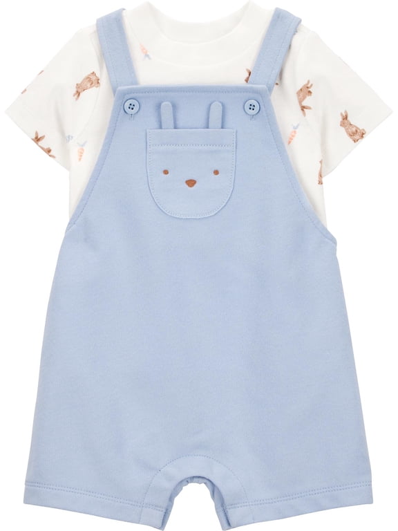 Carter's Child of Mine Baby Boy Easter Overalls Set, 2-Piece, Sizes Newborn-12 Months