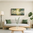 thumbnail image 6 of TOARTi Birch Tree Framed Canvas Wall Art Forest Nature Landscape Painting Green Woodland Decor for Living Room Bedroom Office 20x40 Inch, 6 of 9