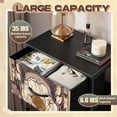 thumbnail image 2 of Gothic Dresser for Bedroom with 4 Storage Drawers Intricate Pink Heart Rose Soft Sepia Tones Dressers Chest of Drawers Steel Framed Fabric Closet Organizers for Dorm Entryway, 2 of 8