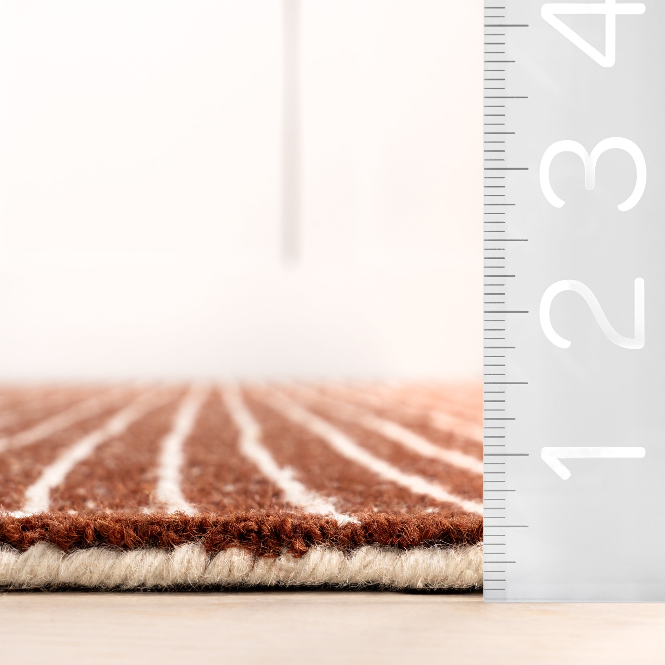 Rugs USA Melrose Checked Wool Area Rug, 7' 6" x 9' 6", Melrose Chestnut