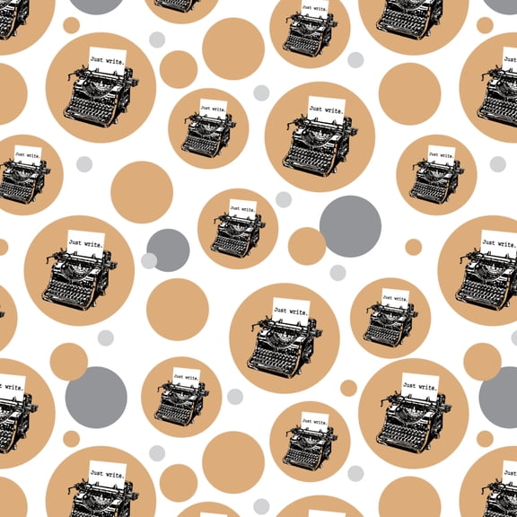 Just Write Antique Typewriter Writer Author Premium Gift Wrap Wrapping Paper Roll