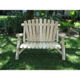 thumbnail image 2 of Lakeland Mills 4 ft. White Cedar Log Loveseat Bench, 2 of 4