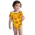 thumbnail image 3 of Daiia 3D Sunflowers Printed Unisex-Baby Short Sleeve Onesies Bodysuits Baby Climbing Clothes Soft and Comfortable Romper with Expandable Shoulder Design-18 Months, 3 of 8