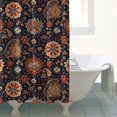 thumbnail image 4 of Pioneer Flower Floral Print Pattern Shower Curtain 84"x72", Bathroom Decorative Shower Curtain Set with 12 Hooks, Waterproof Washable, 4 of 6