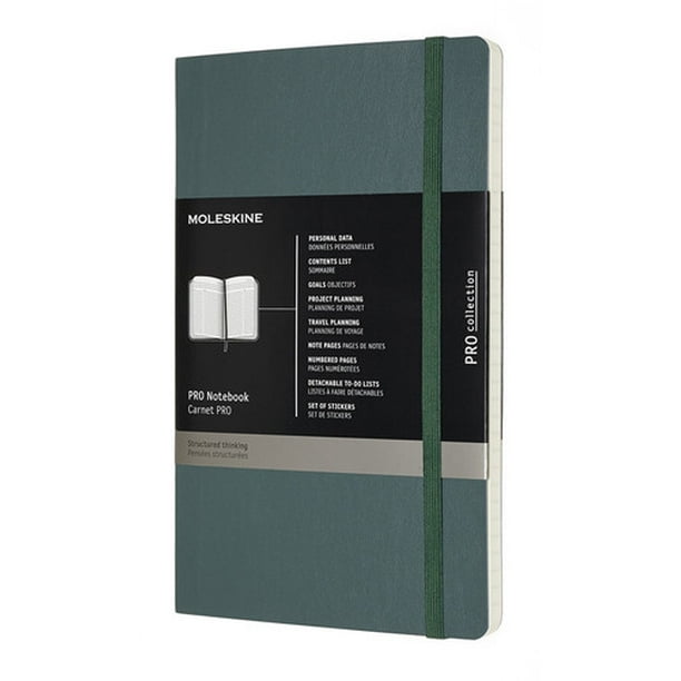MOLESKINE PROFESSIONAL NOTEBOOK LARGE FOREST GREEN
